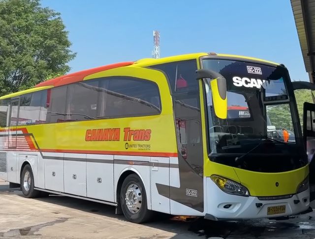 Review Scania K124 Cahaya Trans Bus Cibinong Bogor ke Jogja